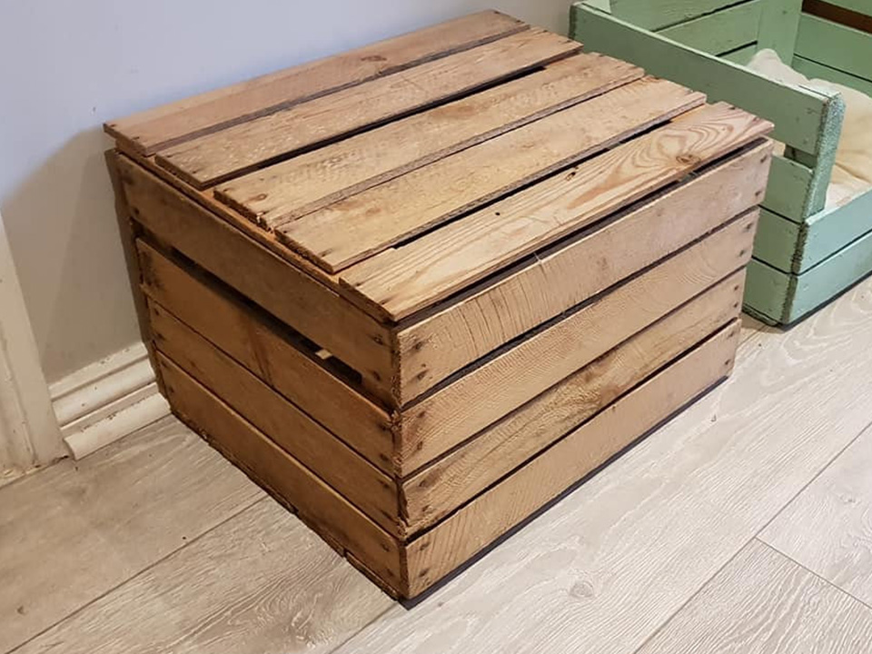 Apple Crate With Lid Wine Boxes Etc