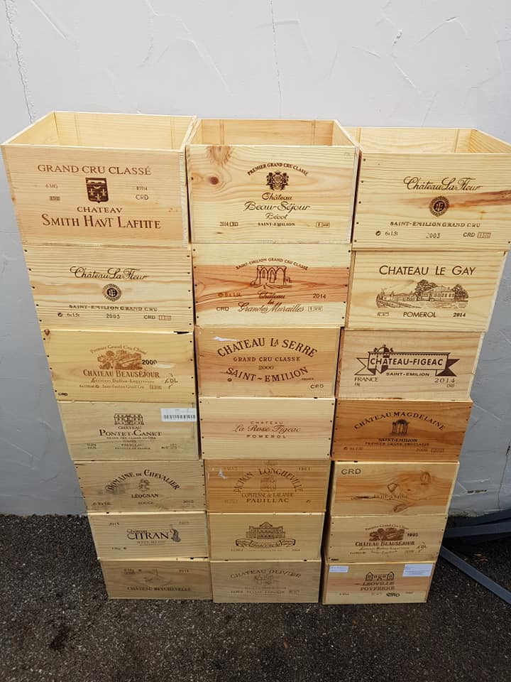 French Magnum Wooden Wine Box 6, Wooden Wine Crate Box