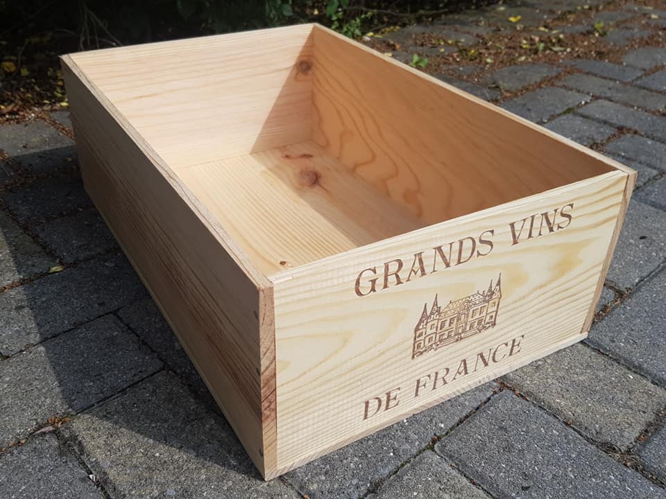 French wooden wine boxes 12 bottle size Over Runs Pack of 4 Storage Drawers 