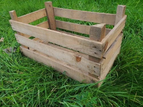 Large Rustic Wooden Slatted Fruit Apple Storage Welly Wine Crate Vintage Box 
