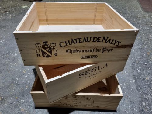 Genuine Wooden Original Vintage Industrial FRENCH WINE CRATE WITH 10 BOTTLES 