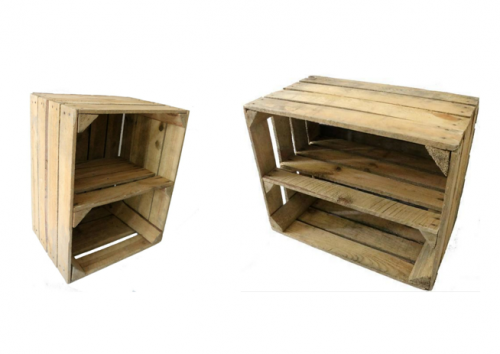 European Apple Crates with Shelves