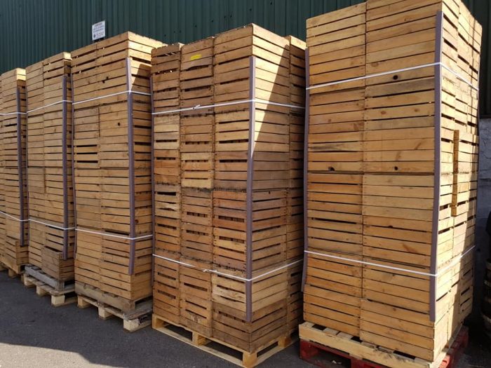 Pallet of 60 - European Apple Crates - Reclaimed