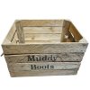 Muddy Boots apple crate with rope handles