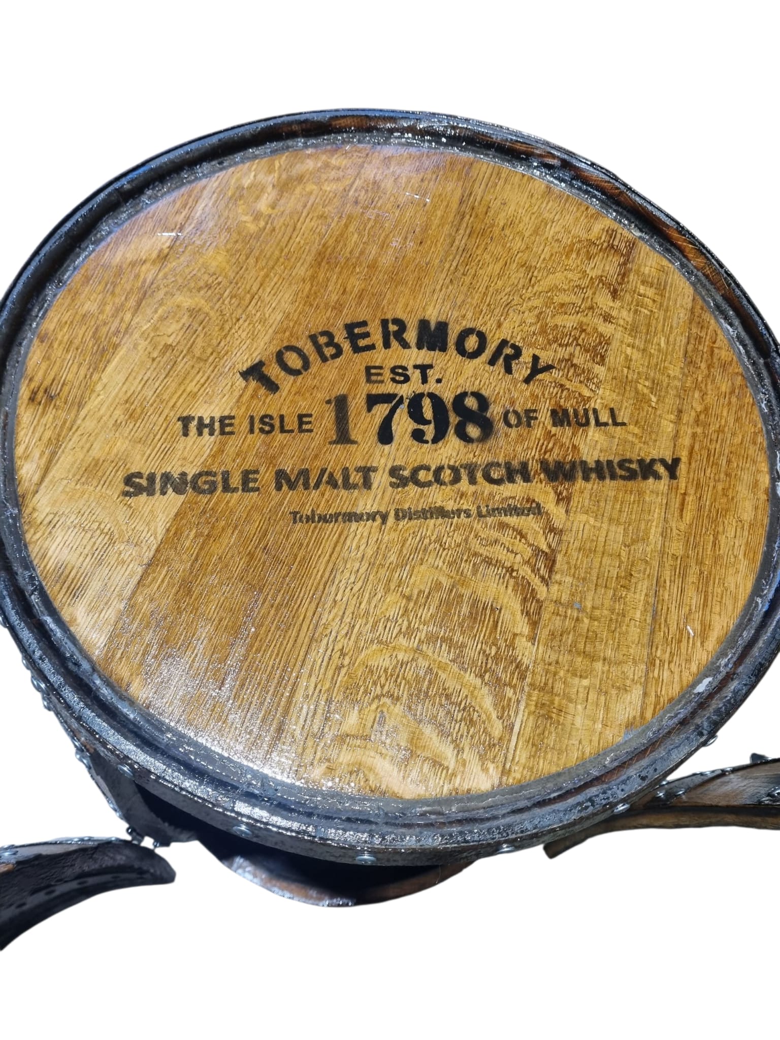 Tobermory Scotch Whisky - Barrel Drinks Cabinet with doors - Image 4