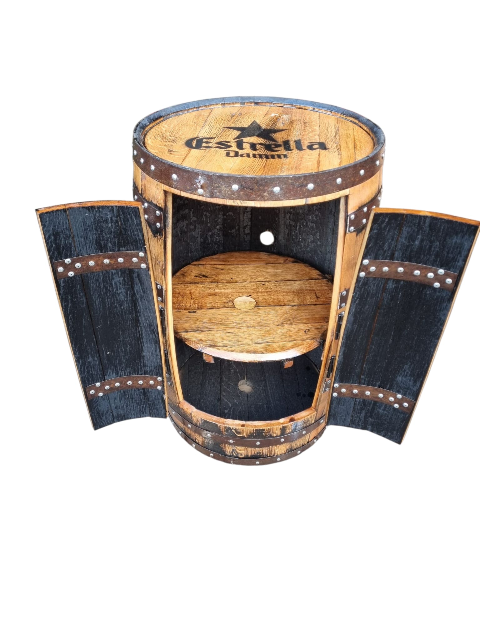 ESTRELLA DAMM Beer - Barrel Drinks Cabinet with doors - Image 2