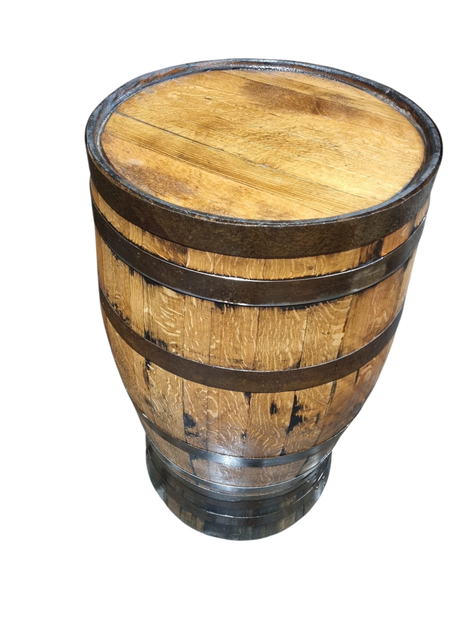 Barrel & Stand - Bar / Pub Garden Patio Table, Sanded and Varnished - Image 4