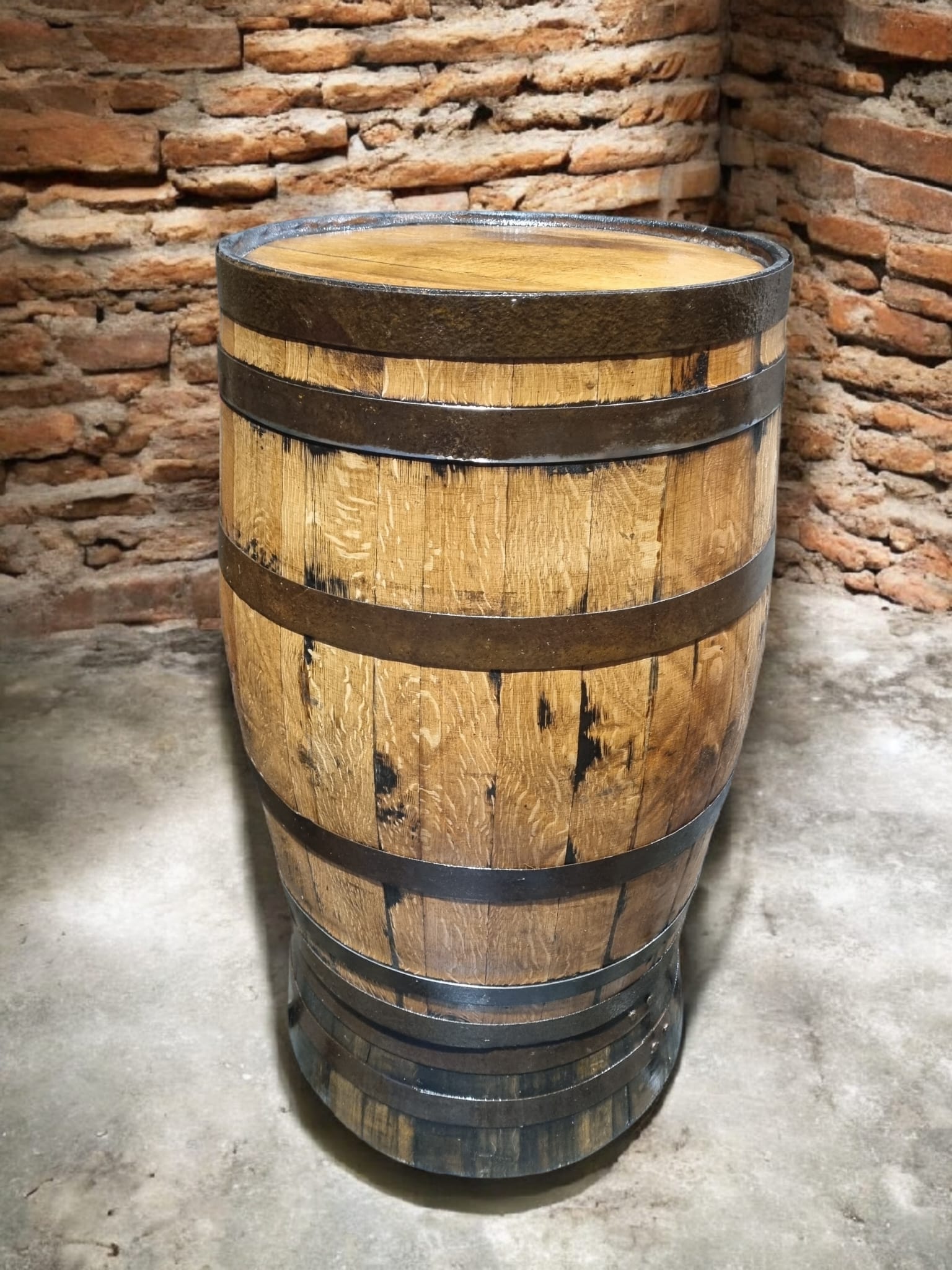 Barrel & Stand - Bar / Pub Garden Patio Table, Sanded and Varnished - Image 8