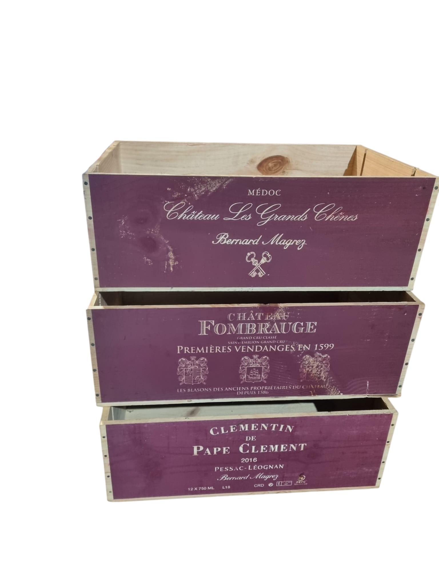 12 Bottle Wine Box - Burgendy / Plum Colour - Image 4