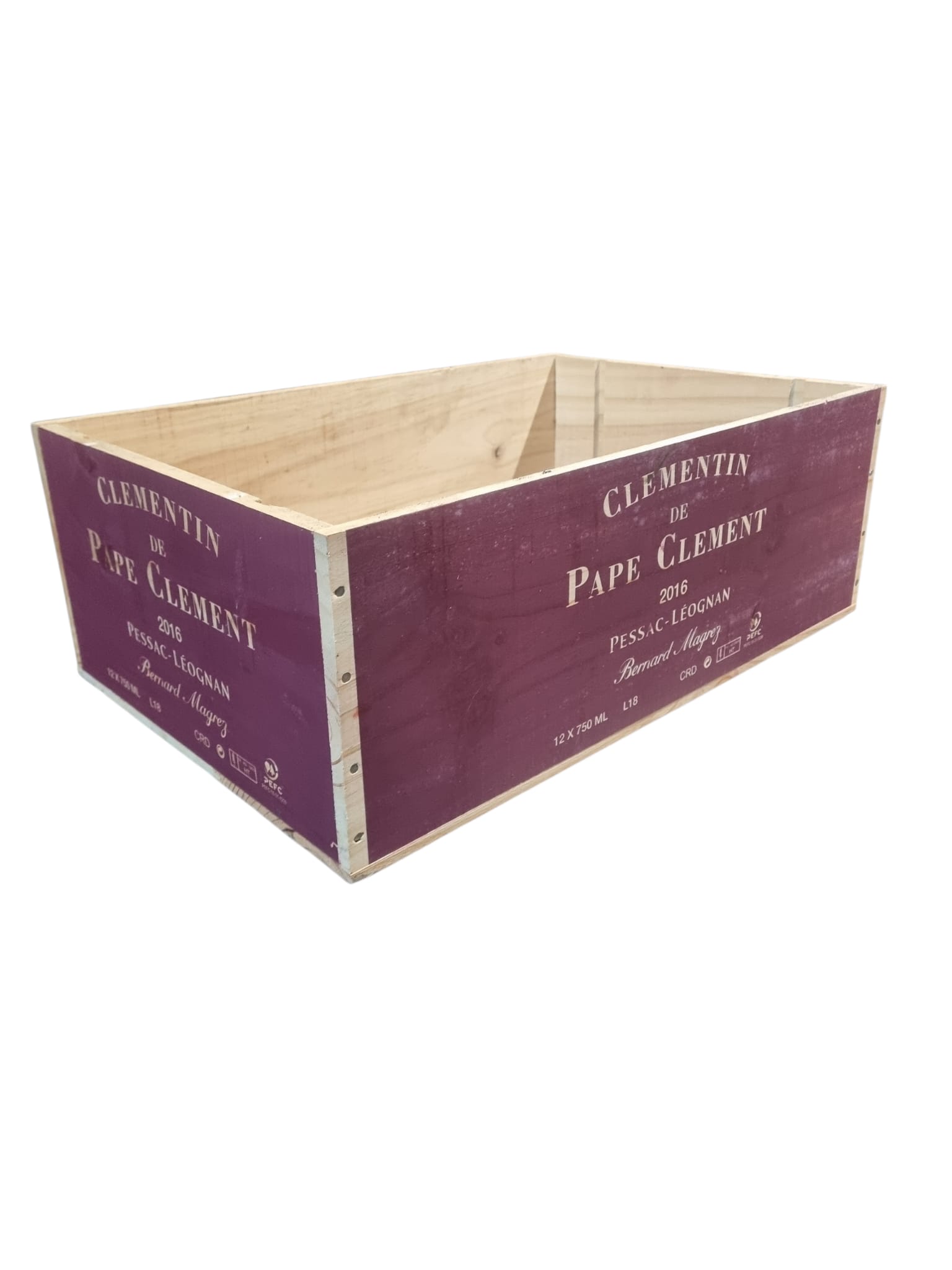 12 Bottle Wine Box - Burgendy / Plum Colour